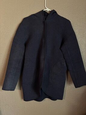 lululemon athletica Navy Hooded Trench Coat